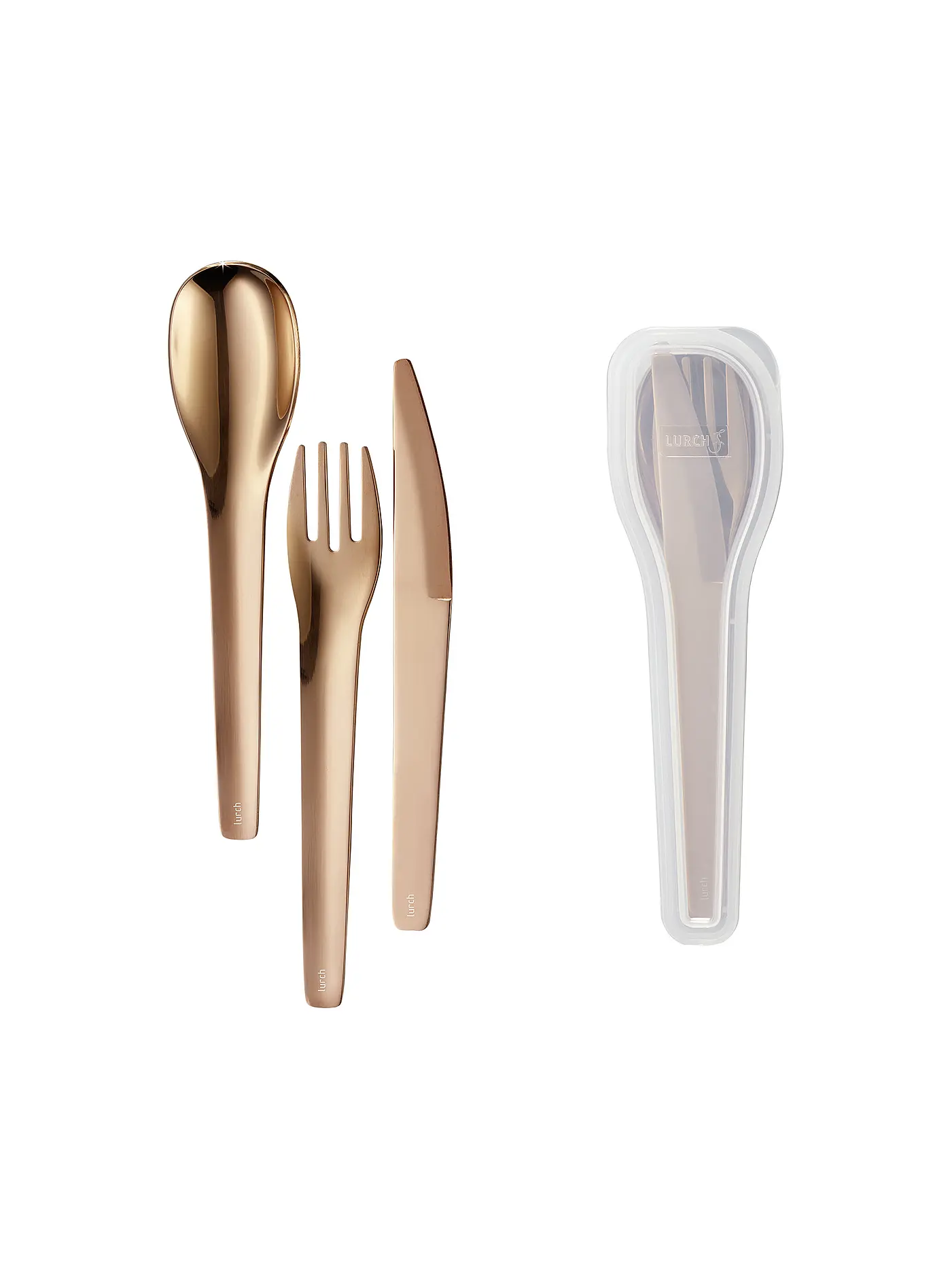 LURCH | Besteck-TO-GO Edelstahl 3tlg bronze inkl. Aufbewahrungs-Box | 